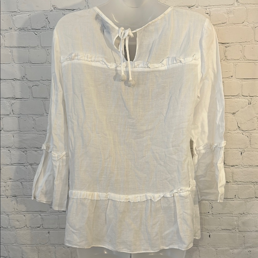 Laundry Embroidered White Boho Top - Picture 6 of 9